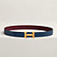 View: , H Guillochee belt buckle & Reversible leather strap 32 mm