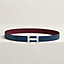 View: , H Guillochee belt buckle & Reversible leather strap 32 mm