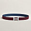 View: , H Guillochee belt buckle & Reversible leather strap 32 mm