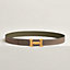 View: , H Guillochee belt buckle & Reversible leather strap 32 mm