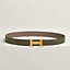 View: , H Guillochee belt buckle & Reversible leather strap 32 mm