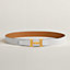 View: , H Guillochee belt buckle & Reversible leather strap 32 mm