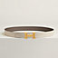 H Guillochee belt buckle & Reversible leather strap 32 mm, view 2 of 2