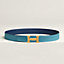 View: , H Guillochee belt buckle & Reversible leather strap 32 mm