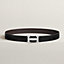 View: , H Guillochee belt buckle & Reversible leather strap 32 mm