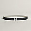 H Infini belt buckle & Toile H Plume leather strap 24&nbsp;mm, View: , view 2 of 3