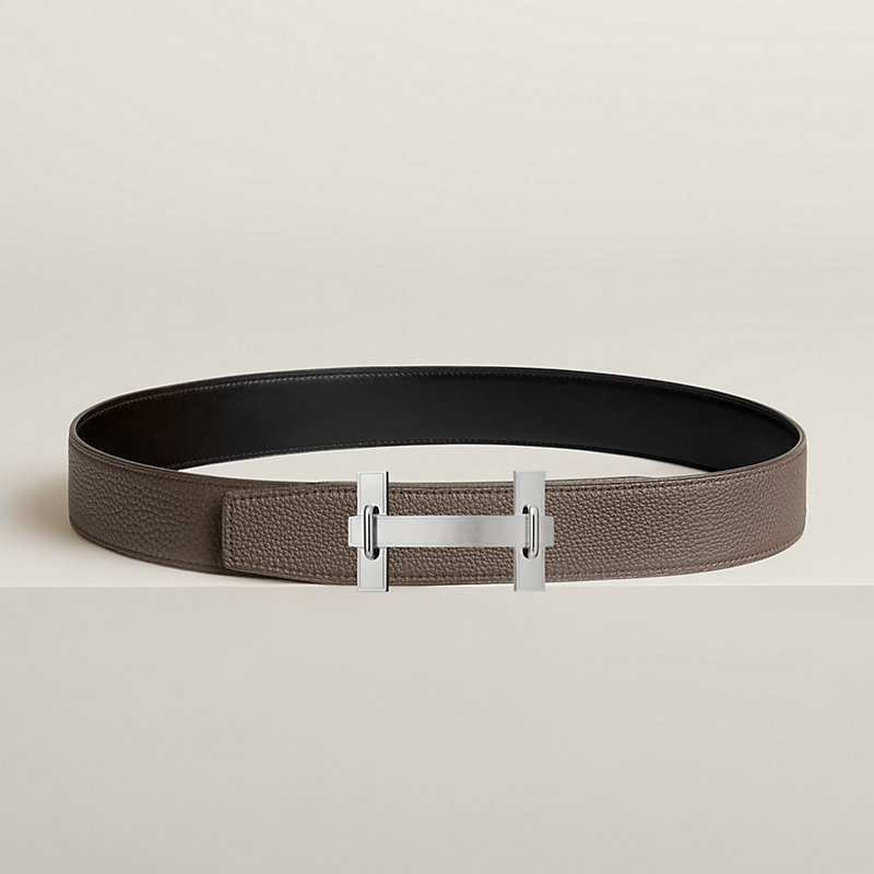 H Jumping belt buckle & Reversible leather strap 38 mm