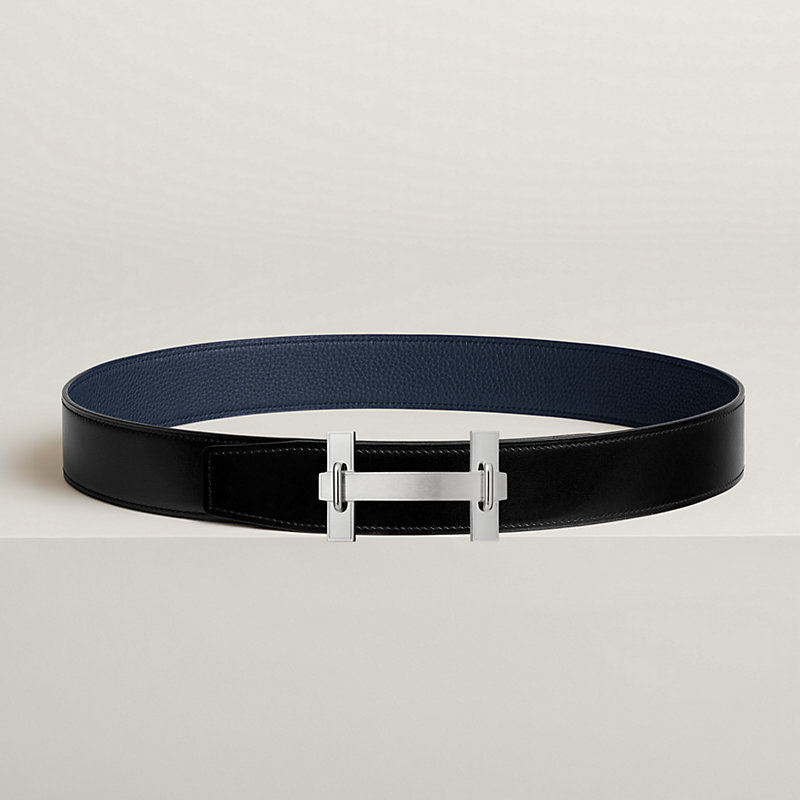 H Jumping belt buckle & Reversible leather strap 38 mm