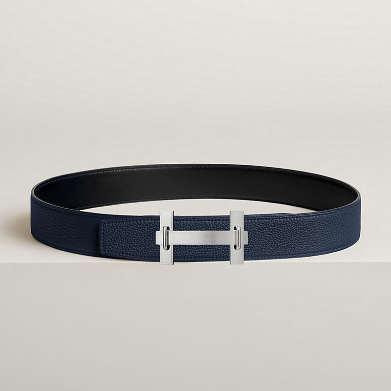 H Jumping belt buckle & Reversible leather strap 38 mm