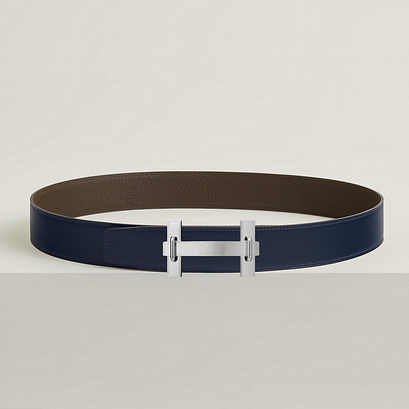 H Jumping belt buckle & Reversible leather strap 38 mm