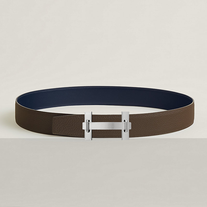 H Jumping belt buckle & Reversible leather strap 38 mm