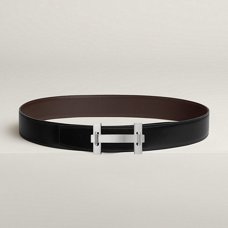 H Jumping belt buckle & Reversible leather strap 38 mm
