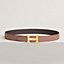 H Martelee belt buckle & Reversible leather strap 32 mm, view 1 of 2