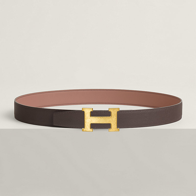 H Martelee belt buckle & Reversible leather strap 32 mm