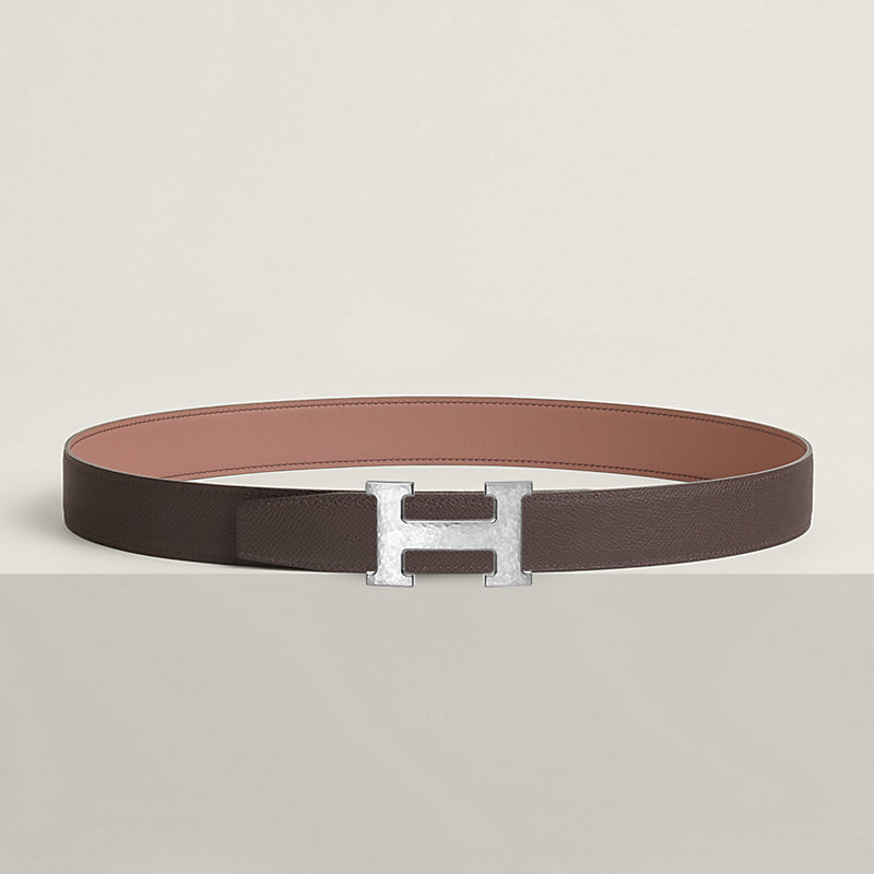 H Martelee belt buckle & Reversible leather strap 32 mm