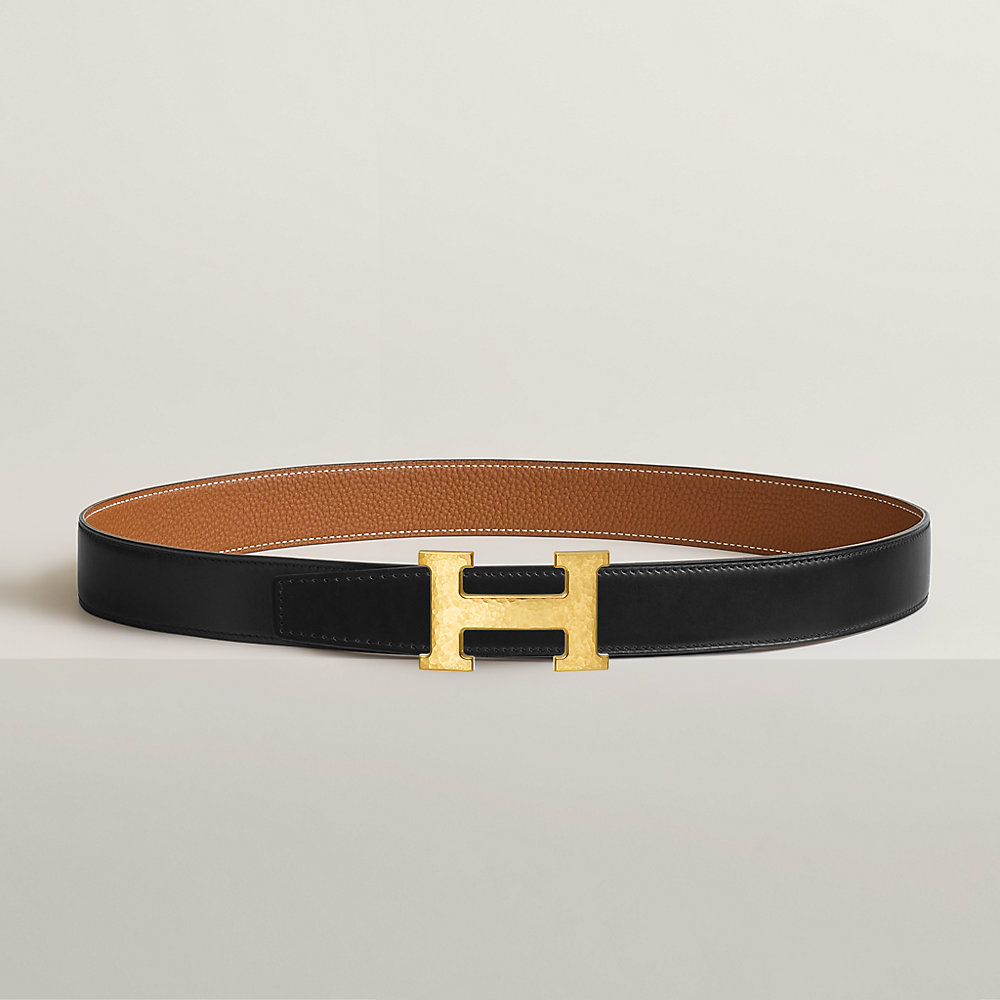 H Martelee belt buckle & Reversible leather strap 32 mm | Hermès