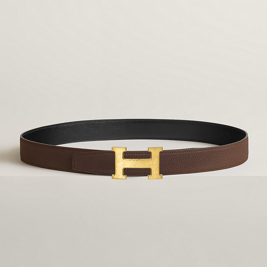 H Martelee belt buckle & Reversible leather strap 32 mm