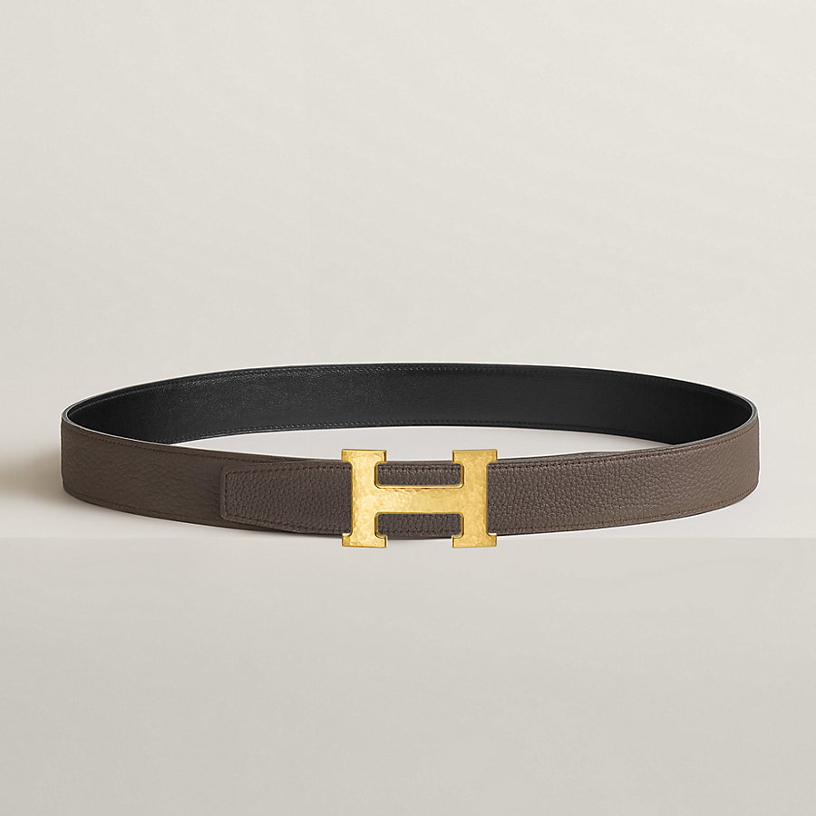 H Martelee belt buckle & Reversible leather strap 32 mm