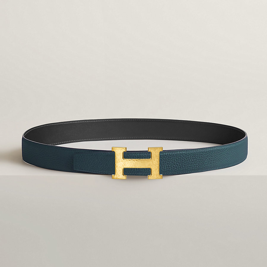 H Martelee belt buckle & Reversible leather strap 32 mm