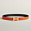 View: , H Martelee belt buckle & Reversible leather strap 32 mm