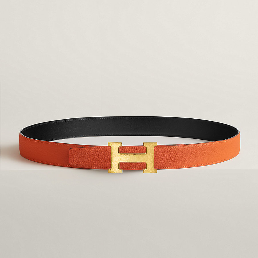 H Martelee belt buckle & Reversible leather strap 32 mm