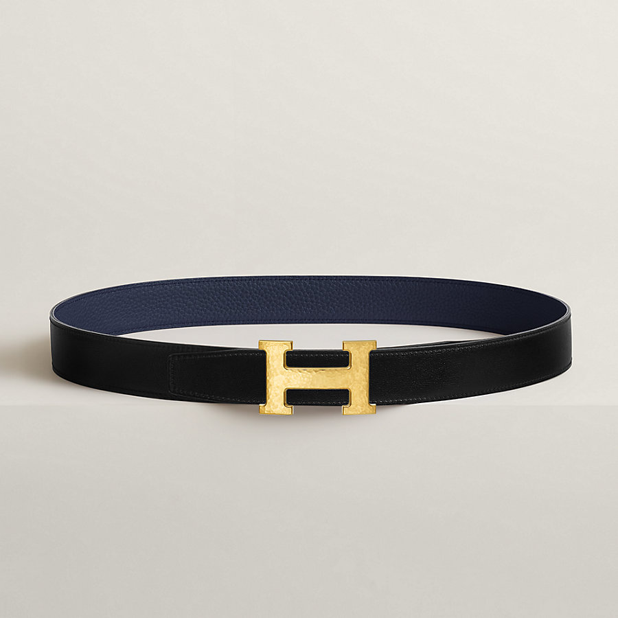 H Martelee belt buckle & Reversible leather strap 32 mm