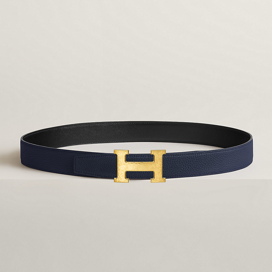 H Martelee belt buckle & Reversible leather strap 32 mm