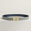 View: , H Martelee belt buckle & Reversible leather strap 32 mm