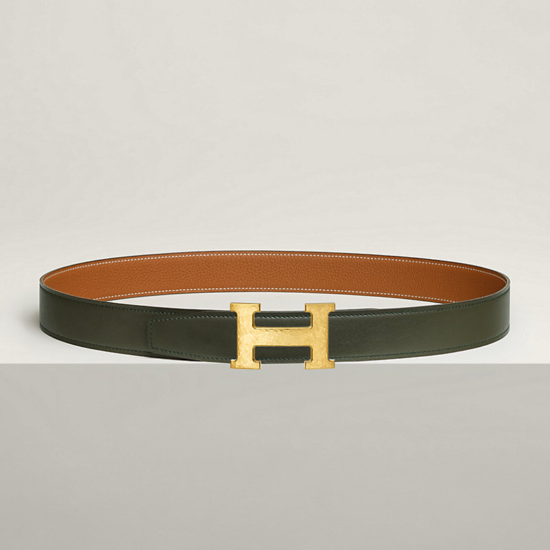 H Martelee belt buckle & Reversible leather strap 32 mm