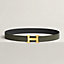View: , H Martelee belt buckle & Reversible leather strap 32 mm
