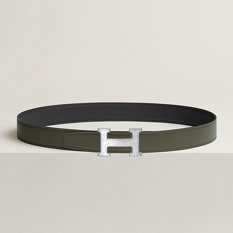 H Martelee belt buckle & Reversible leather strap 32 mm