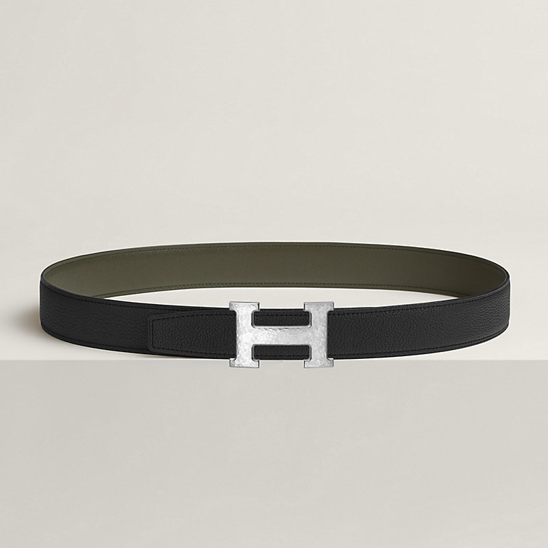 H Martelee belt buckle & Reversible leather strap 32 mm