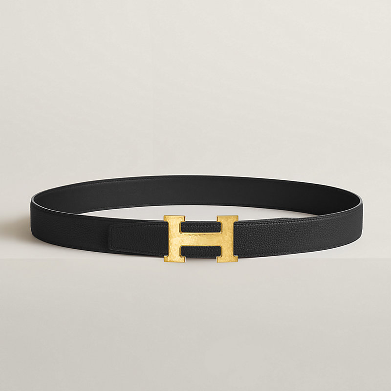 H Martelee belt buckle & Reversible leather strap 32 mm