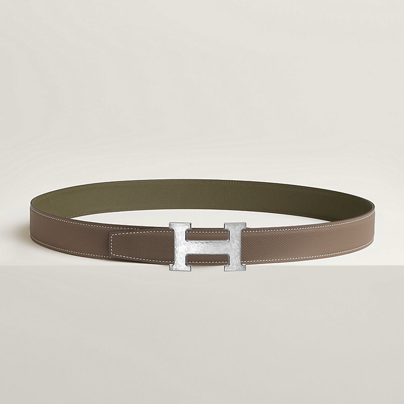 H Martelee belt buckle & Reversible leather strap 32 mm