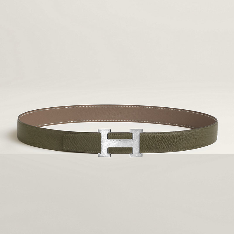 H Martelee belt buckle & Reversible leather strap 32 mm