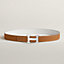 View: , H Martelee belt buckle & Reversible leather strap 32 mm