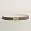H Martelee belt buckle & Reversible leather strap 32 mm, view 1 of 2
