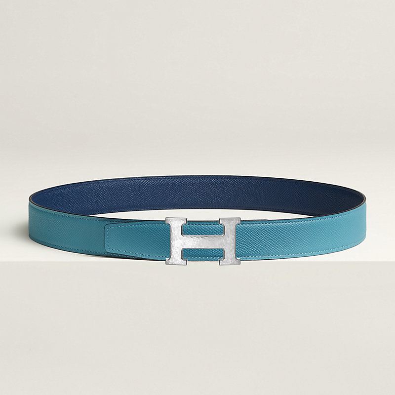 H Martelee belt buckle & Reversible leather strap 32 mm