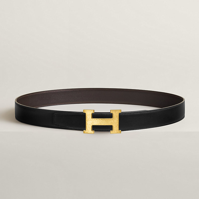 H Martelee belt buckle & Reversible leather strap 32 mm