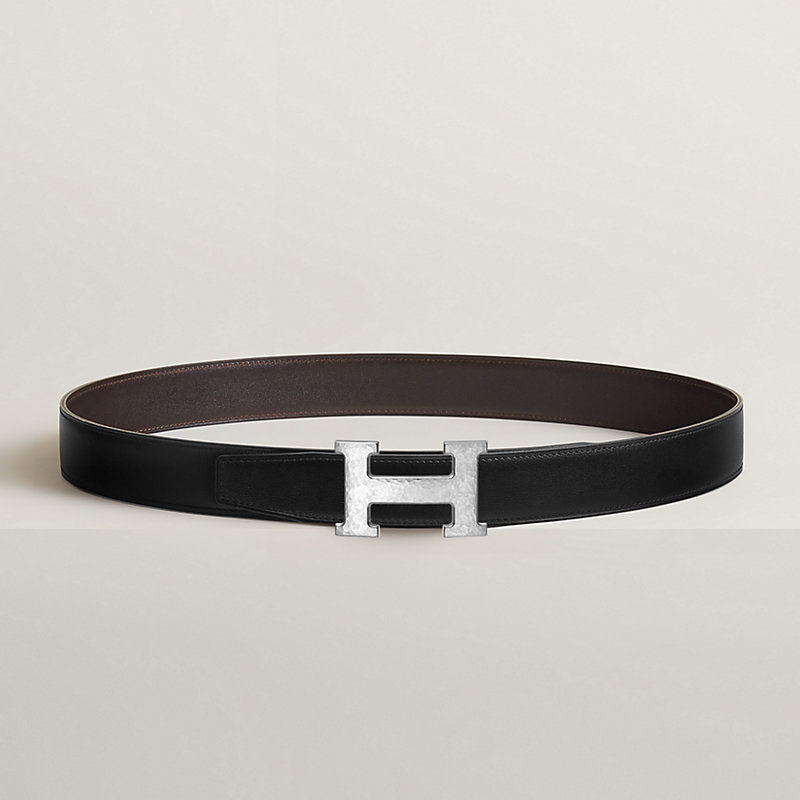 H Martelee belt buckle & Reversible leather strap 32 mm