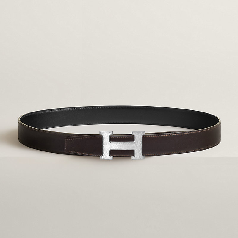 H Martelee belt buckle & Reversible leather strap 32 mm