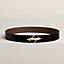 View: , H Noue belt buckle & Reversible leather strap 38 mm