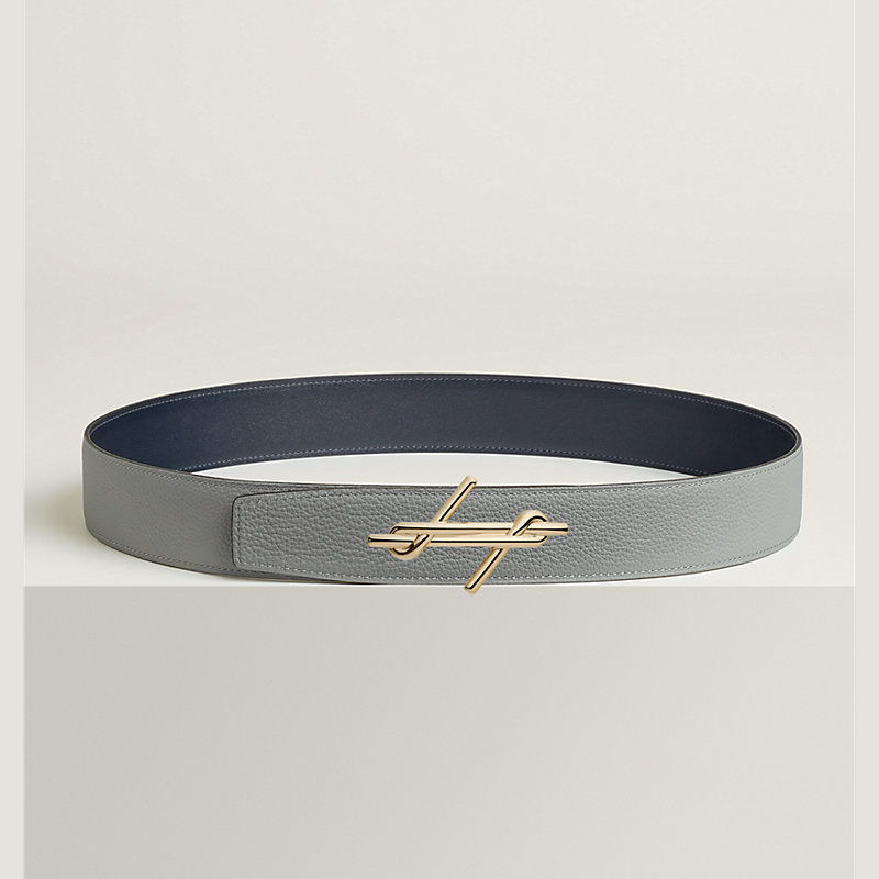 H Noue belt buckle & Reversible leather strap 38 mm