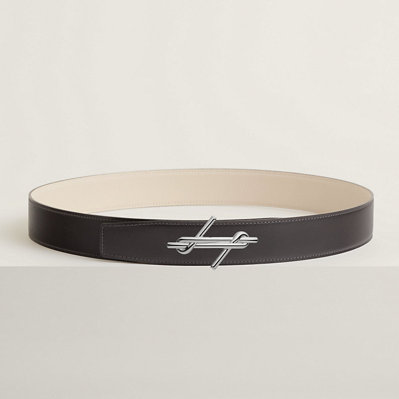 H Noue belt buckle & Reversible leather strap 38 mm