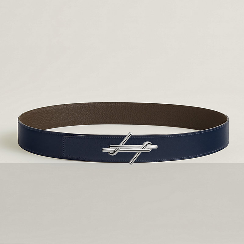 H Noue belt buckle & Reversible leather strap 38 mm