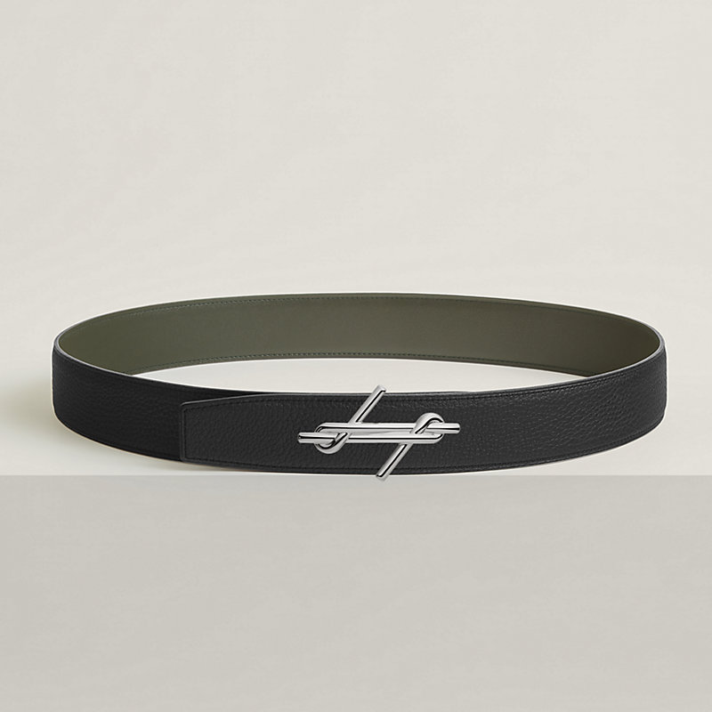 H Noue belt buckle & Reversible leather strap 38 mm