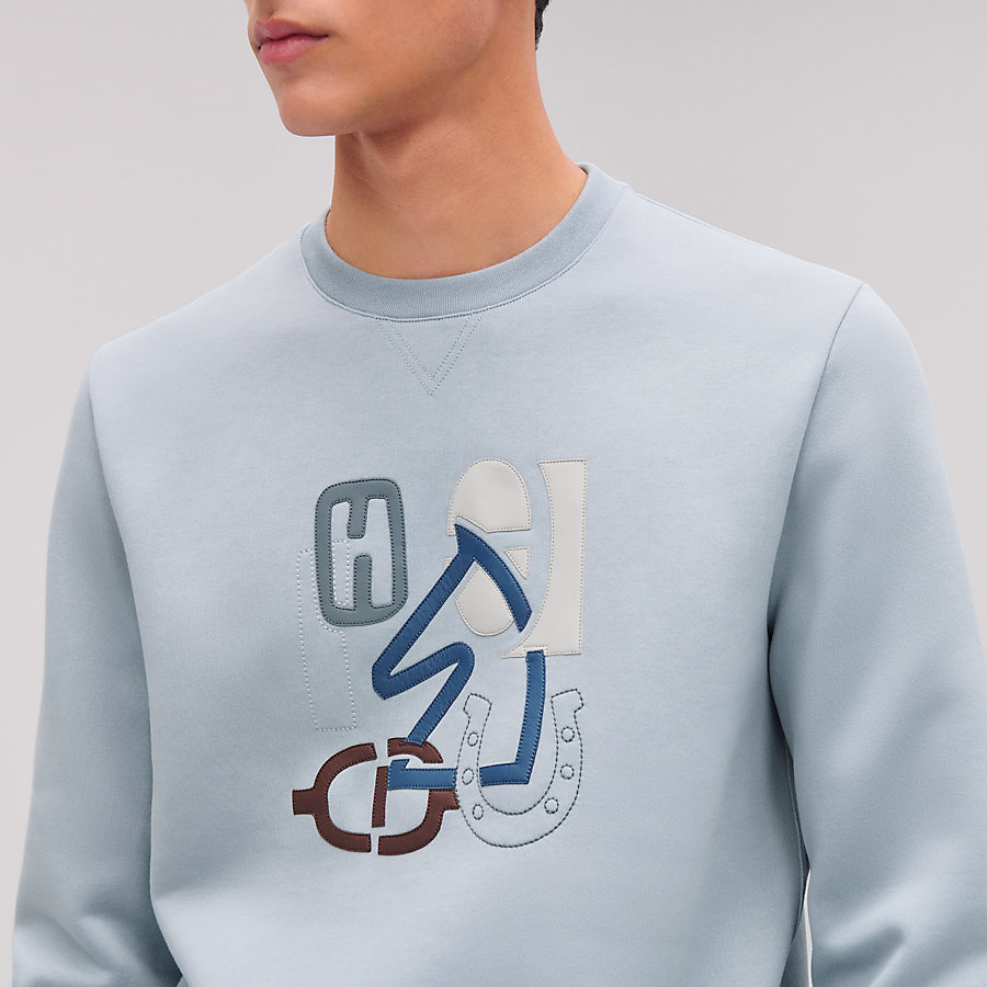 "H Puzzle" crewneck sweater