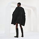 View: Worn, "H" rectangular cape poncho