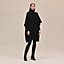 View: Worn, "H" rectangular cape poncho