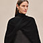 View: Worn, "H" rectangular cape poncho